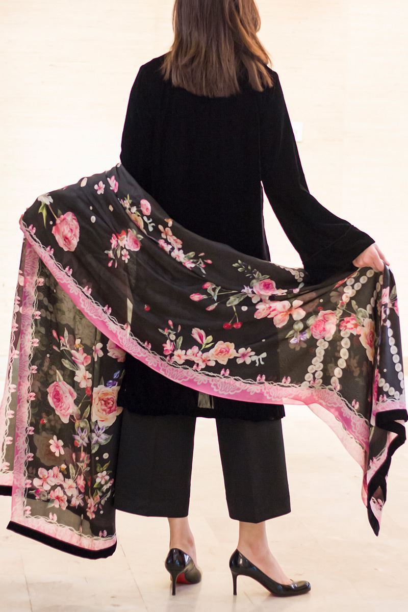 Picture of Ribbon lace velvet