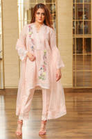 Picture of Trellis organza pink