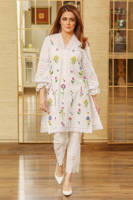 Picture of Scattered flowers white