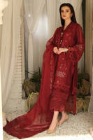 Picture of Chikankari Maroon - Full set