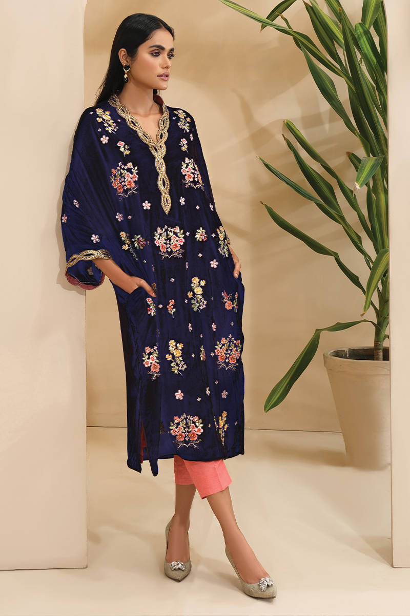 Picture of Confetti Velvet Phiran With Pants