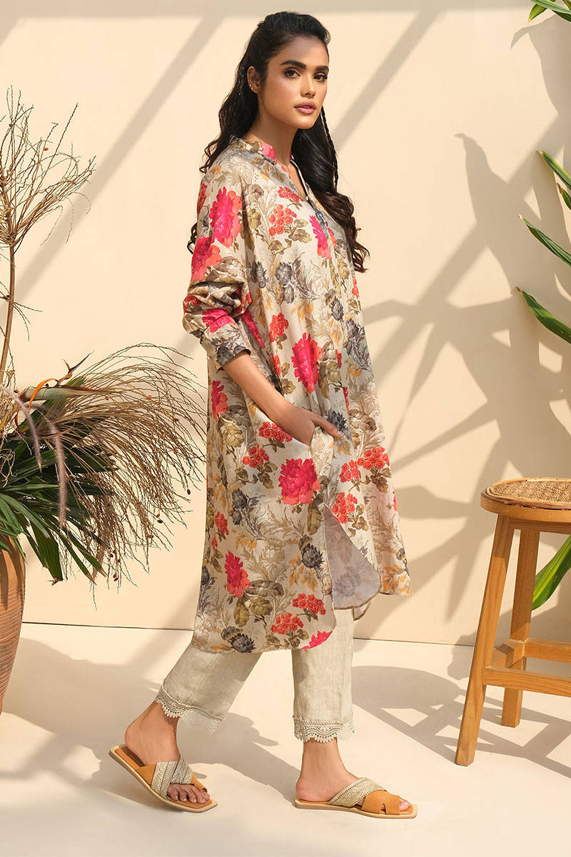 Picture of Red Floral Print Khadar