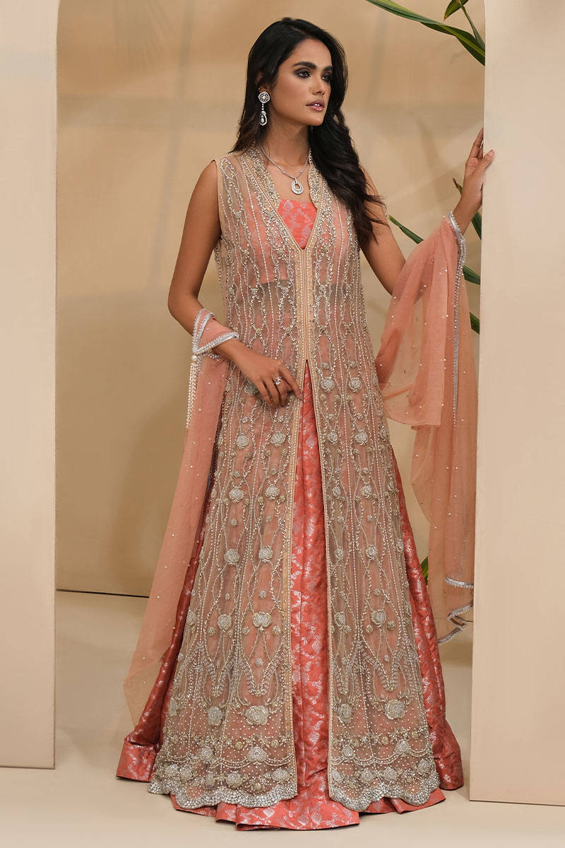 Picture of Frosty Gown with Lehenga and Dupatta