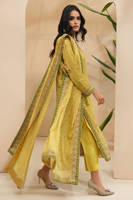 Picture of Mehndi Gold With Dupatta And Pants