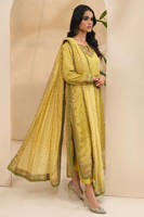 Picture of Mehndi Gold With Dupatta And Pants