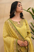 Picture of Mehndi Gold With Dupatta And Pants