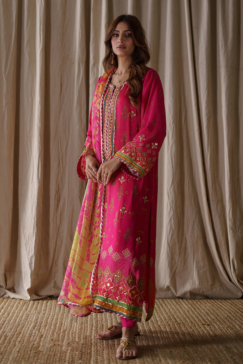 Picture of Crimson Festive With Dupatta And Pants