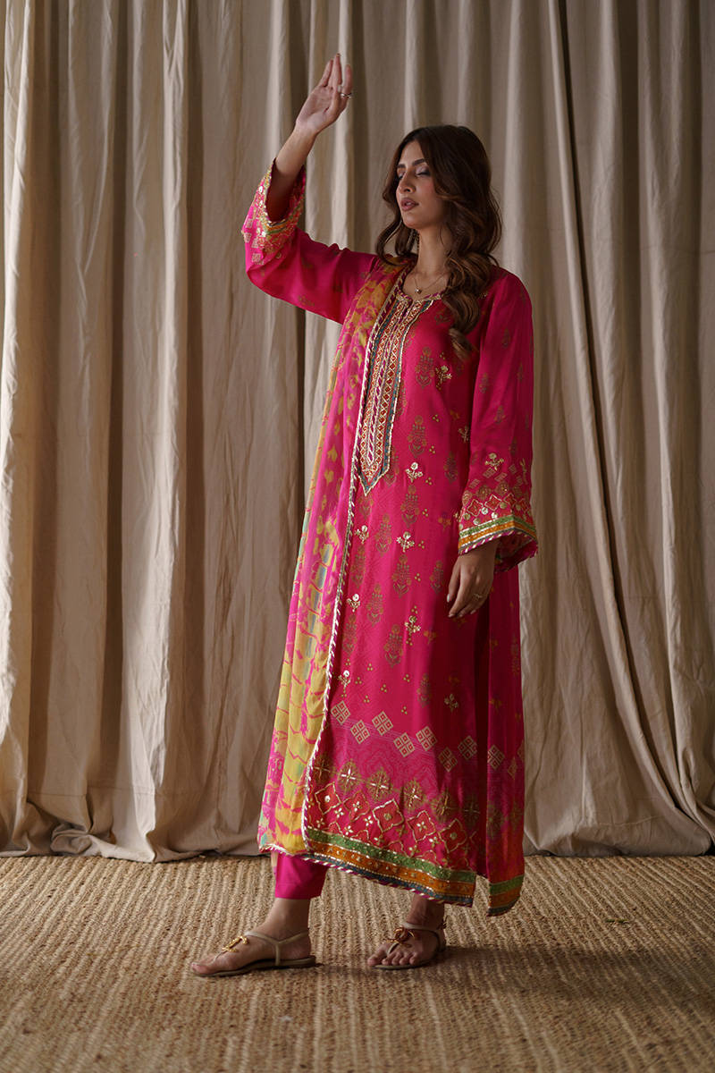 Picture of Crimson Festive With Dupatta And Pants