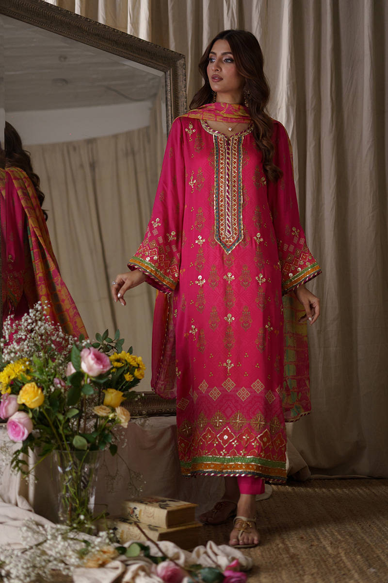 Picture of Crimson Festive With Dupatta And Pants