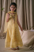 Picture of Lemon Rose Pishwas With Dupatta Kid