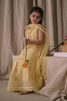 Picture of Lemon Rose Pishwas With Dupatta Kid