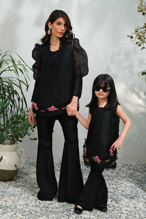 Black Sparkle Rose Kid