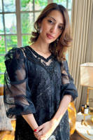 Picture of Black Rose Net with Pants and Dupatta
