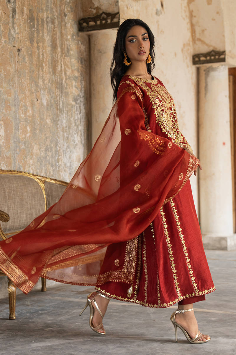 Picture of Rust Gotta With Pant And Dupatta