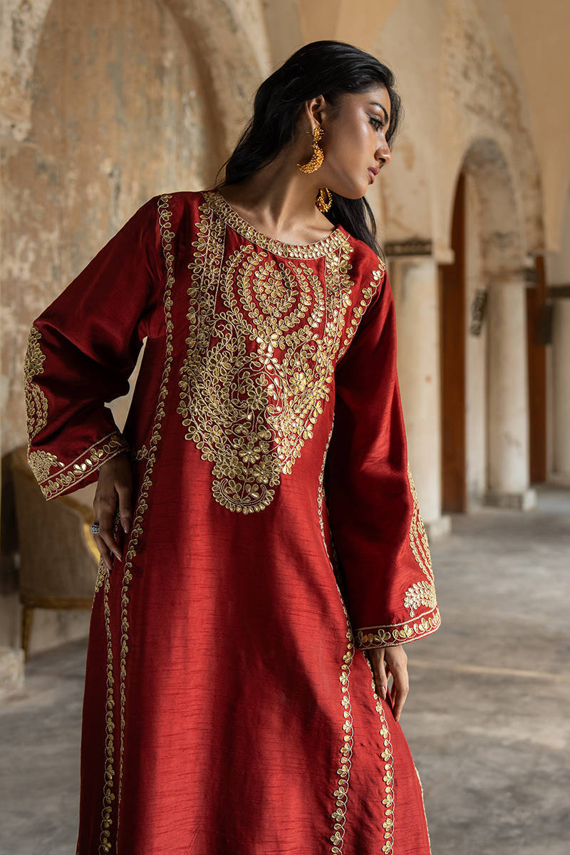 Picture of Rust Gotta With Pant And Dupatta