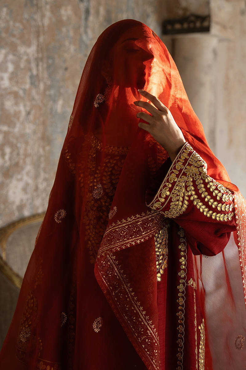 Picture of Rust Gotta With Pant And Dupatta