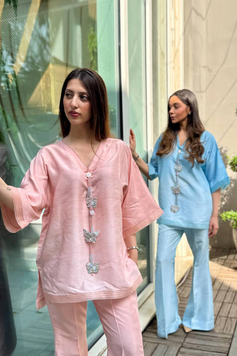 Pink Butterfly Coord Set