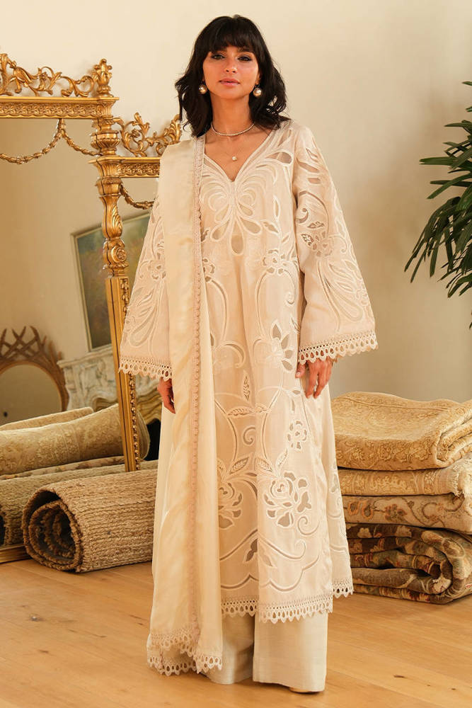 Picture of Creme With Pants And Dupatta