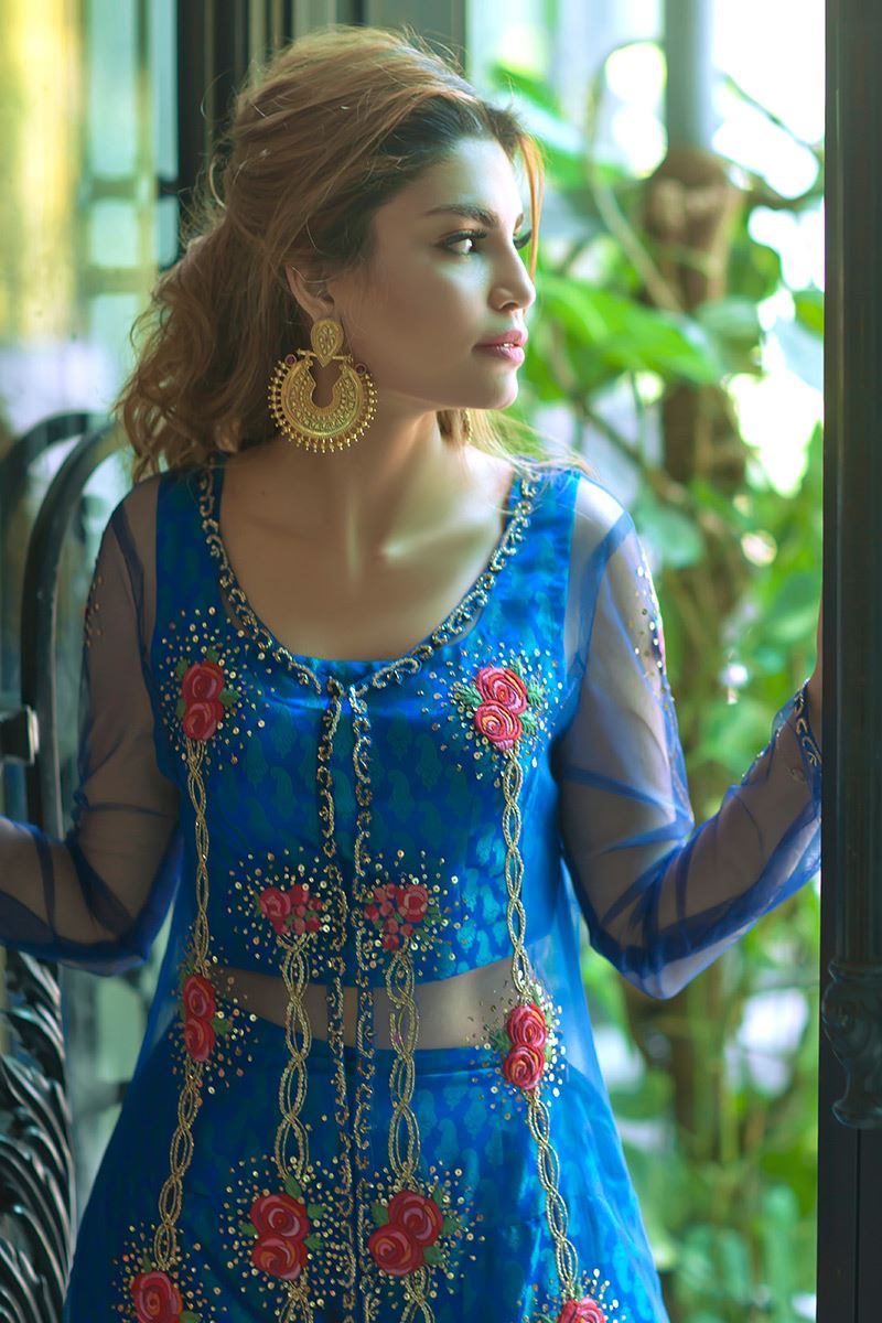 Picture of Blue rose with lehenga