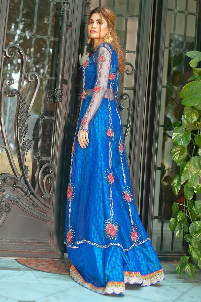 Picture of Blue rose with lehenga