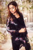 Picture of Black ribbon lace with pants