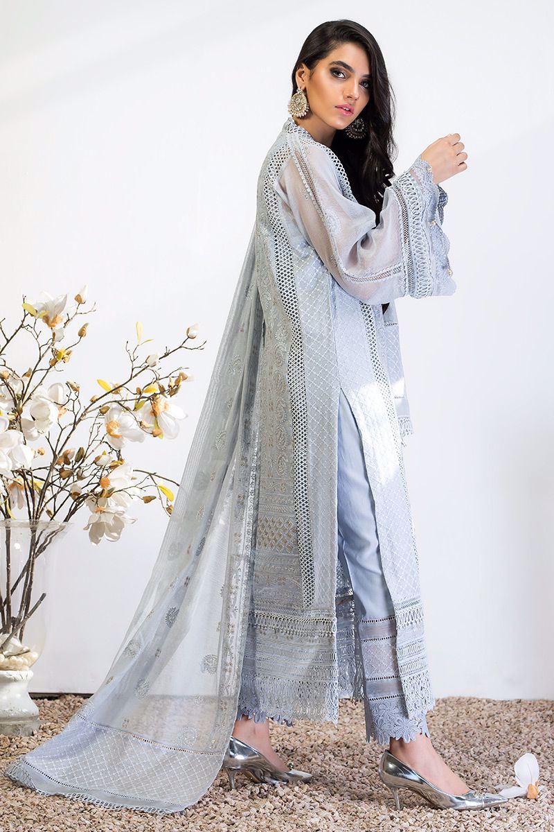 Picture of Cotton net chikankari