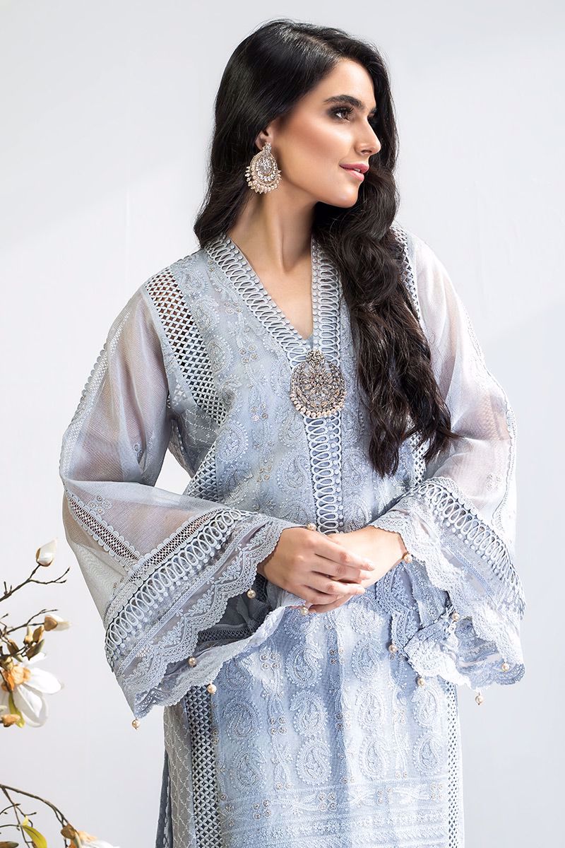 Picture of Cotton net chikankari