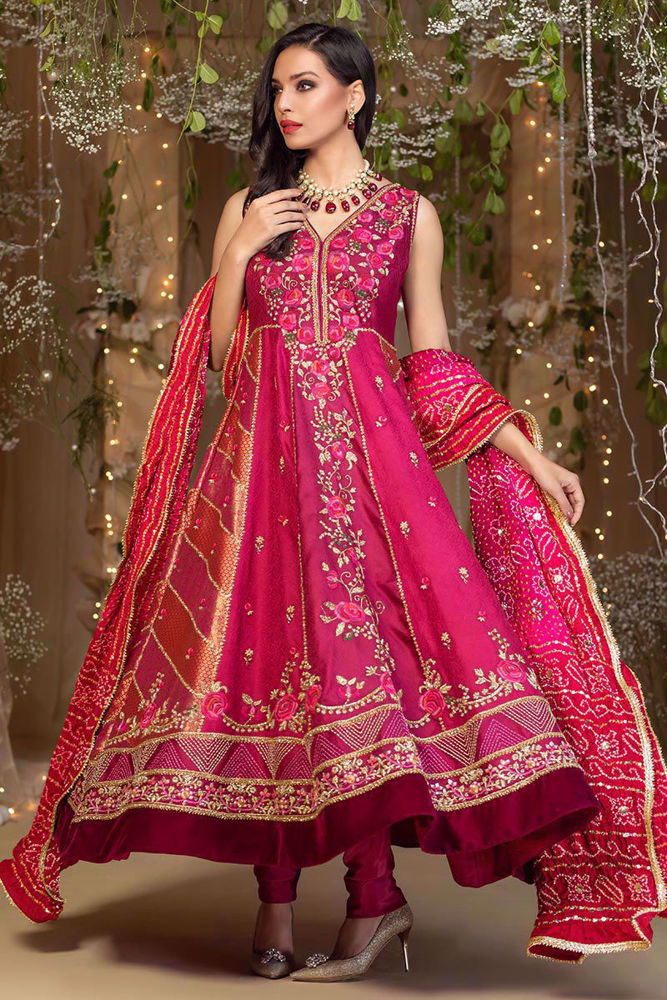 Picture of Crimson peshwas with pants