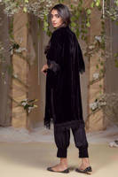 Picture of Black floral velvet