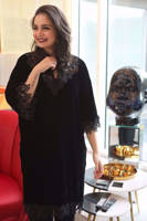 Picture of Black floral velvet