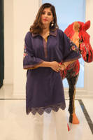 Picture of Collar Shirt With Laser And Embroidery - Blue