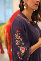 Picture of Collar Shirt With Laser And Embroidery - Blue