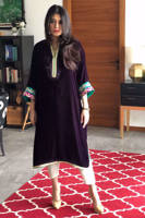 Picture of Plain Velvet Kaftan