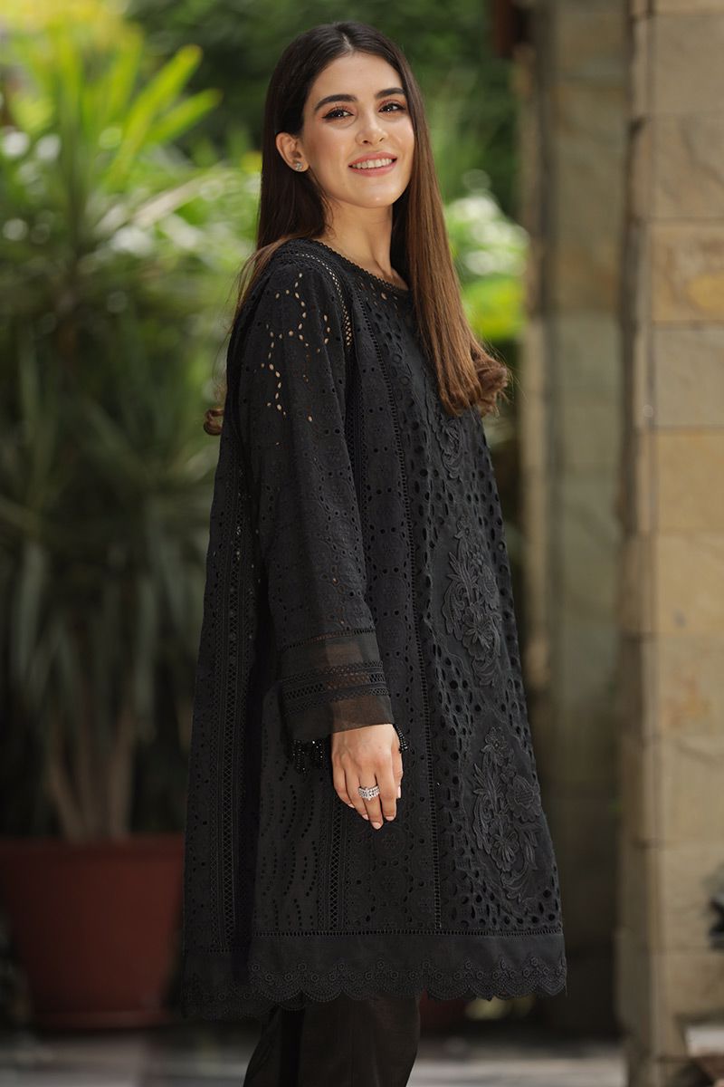 Dark Blue Designer Anarkali Suit In Georgette With Lucknowi Chikankari  Embroidery Work