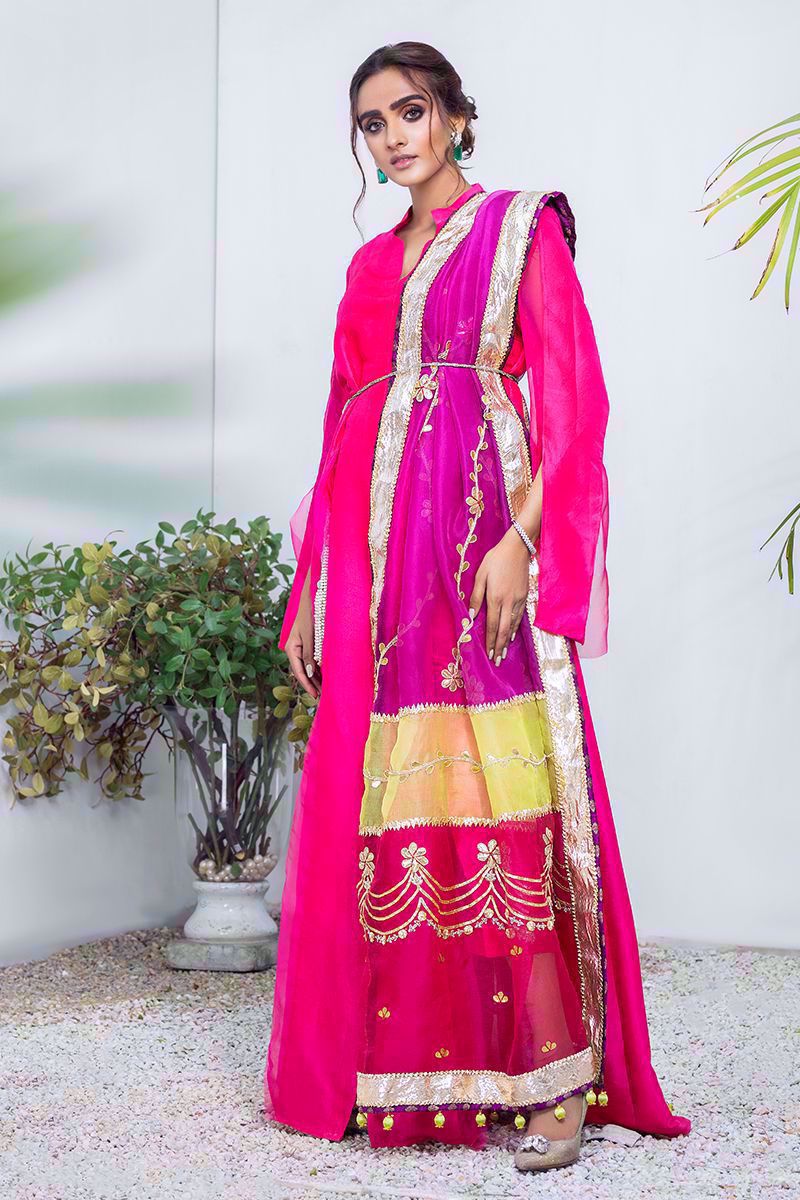 slit gown with pant