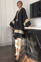 Picture of Chandbali shawl shirt Black