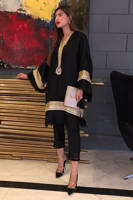 Picture of Chandbali shawl shirt Black