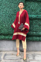Picture of Chandbali shawl shirt Maroon
