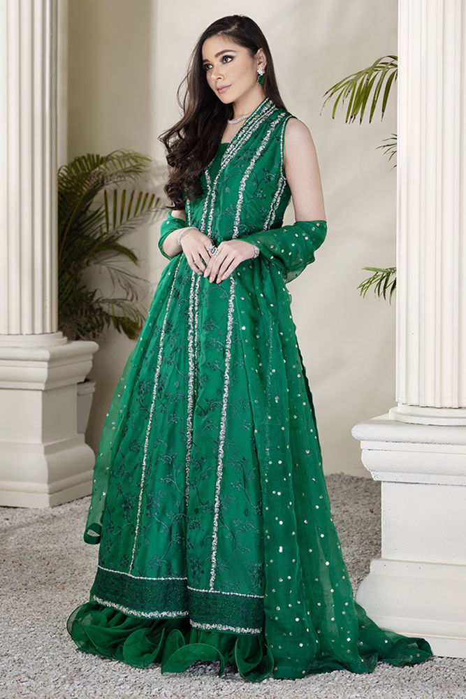 Maryum N Maria Chione Pakistani Raw Silk Dress - db25463