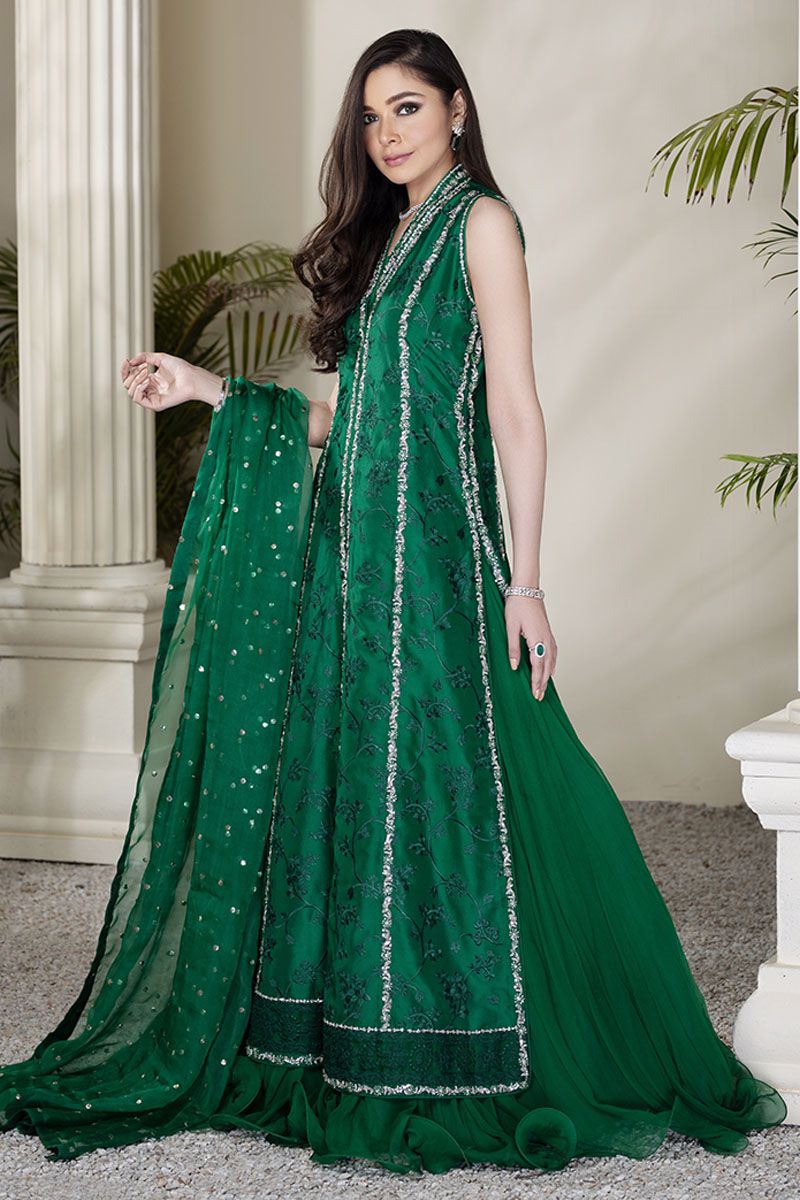 Picture of Embroidered silk gown