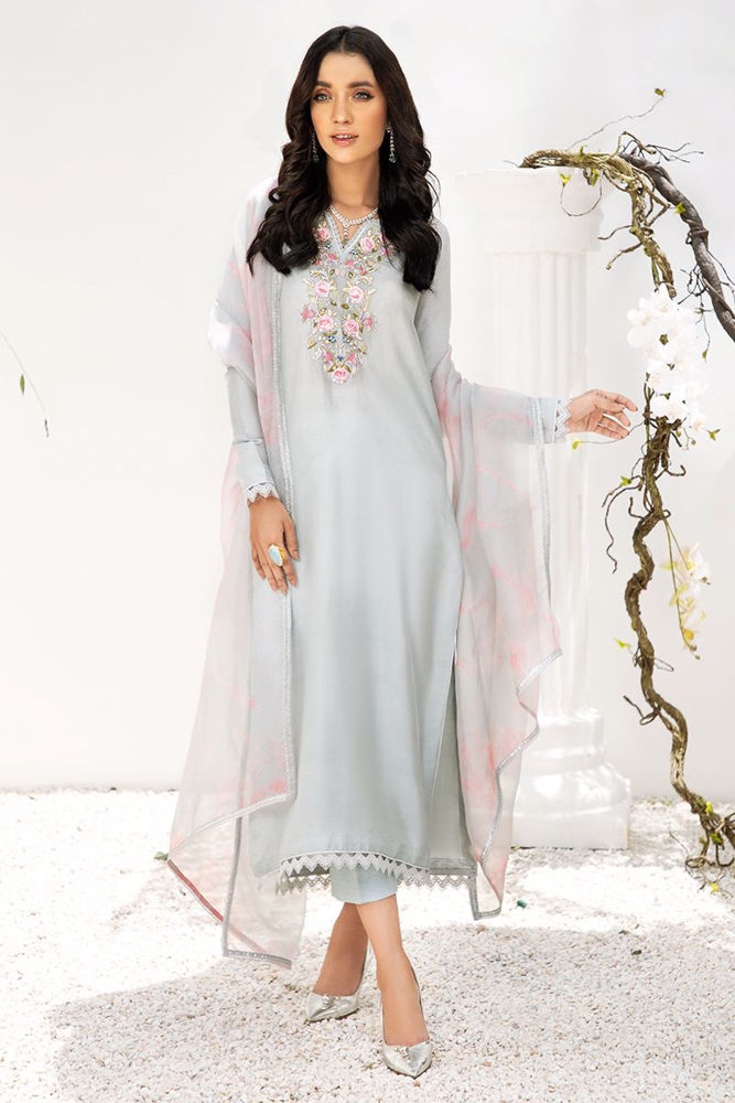 Picture of Pink Silk Rose Shirt With Pants