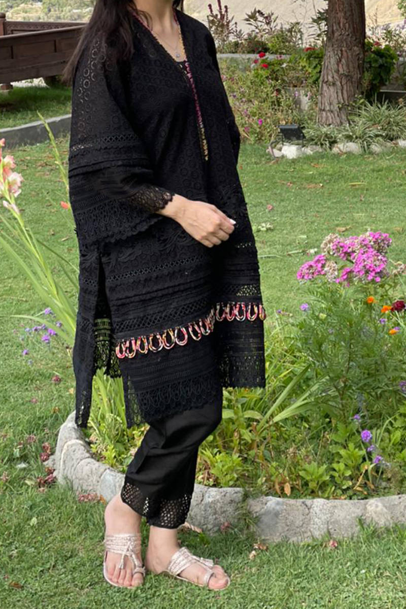 Picture of Black Chikan Kurta