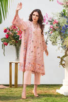 Picture of Peach Floral Chikan