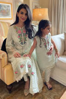 Picture of Floral Chikan Light Blue