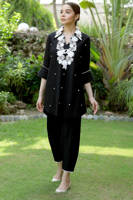 Picture of Black Chikan Lace Collar