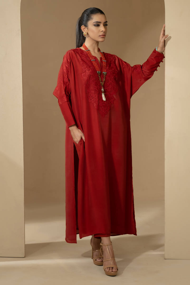 Picture of Rust silk with pants