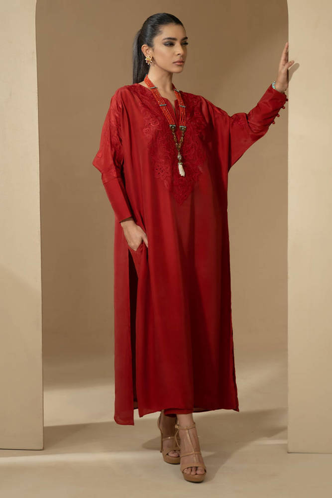 Picture of Rust silk with pants