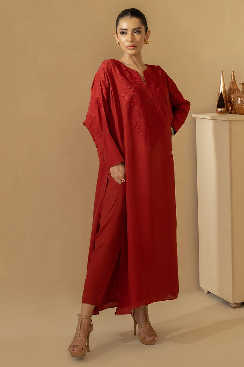 Picture of Rust silk with pants