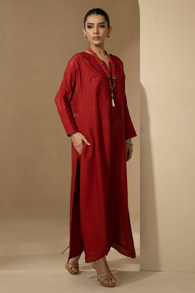 Picture of Rust silk with pants