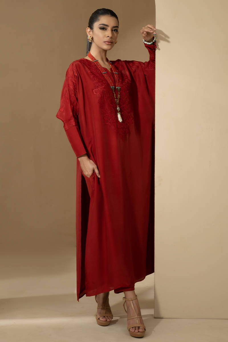 Picture of Rust silk with pants